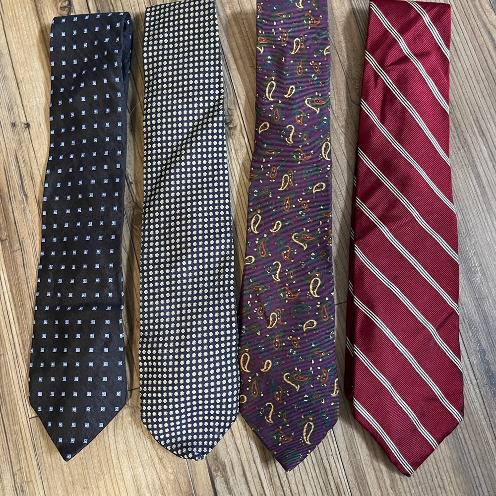 Brooks Brothers Tie Collection - Black, Gray, Purple, Red